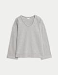 Pure Cotton Scoop Neck Sweatshirt