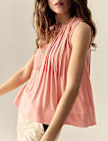 Plisse Pintuck Top