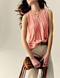 Plisse Pintuck Top