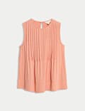 Plisse Pintuck Top