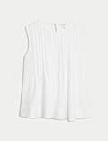 Plisse Pintuck Top
