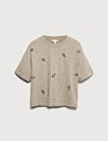 Pure Cotton Embellished T-Shirt
