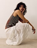 Striped Scoop Neck Vest