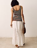 Striped Scoop Neck Vest