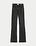 Lyocell Rich High Waisted Slim Flare Jeans