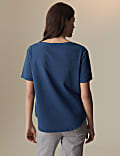 Pure Cotton Scoop Neck T-Shirt