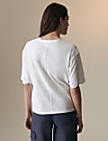 Camiseta 100% algod&oacute;n con bordado