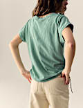 T-Shirt aus reiner Baumwolle mit Rundhalsausschnitt