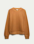 Relaxed-fit katoenrijk, garment-dyed sweatshirt 