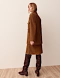 Suede Longline Utility Shacket