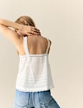 Pure Cotton Embroidered Cami Top