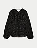 Sparkly Tie Neck Blouse