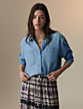 Denim Collared Relaxed Shirt