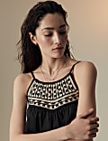 Pure Cotton Square Neck Strappy Cami Top