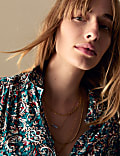 Printed Collared Blouse