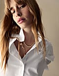 Pure Cotton Embroidered Collared Shirt