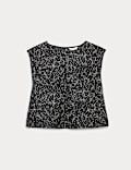 Embroidered Metallic Cami Top