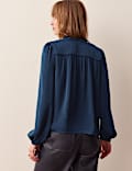 Satin Plisse Blouse