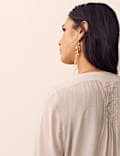 Textured V-Neck Blouse