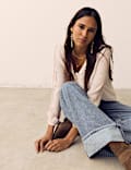 Textured V-Neck Blouse