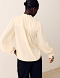 Broderie High Neck Blouse