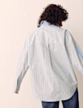 Pure Cotton Striped Oversized Shirt