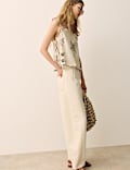Pure Cotton Embroidered Floral Cami Top