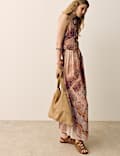 Paisley V-Neck Midaxi Skater Dress