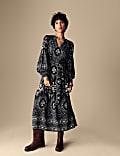 Floral V-Neck Midaxi Column Dress