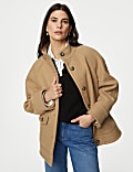 Wool Blend High Neck Coat