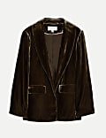Velvet Single Breasted Blazer