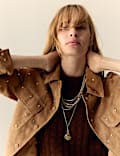 Suede Studded Shacket
