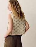 Pure Cotton Printed Quilted Reversible Gilet