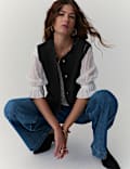 Quilted Collarless Gilet