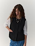Quilted Collarless Gilet