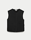Quilted Collarless Gilet