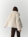 Faux Fur Panelled Coat