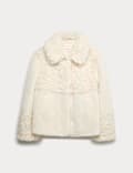 Faux Fur Panelled Coat