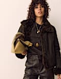 Faux Fur Reversible Bomber Jacket