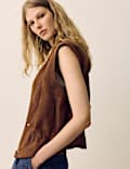 Suede Adjustable Toggle Waist Gilet
