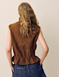 Suede Adjustable Toggle Waist Gilet
