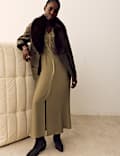Leather Belted Trench Jacket