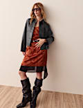 Leather Collared Short Trucker Jacket