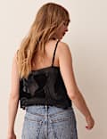 Beaded Lace Crop Cami Top
