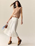 Cotton Blend Ribbed Textured Knitted Vest