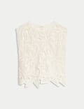 Pointelle Floral Top