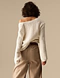 Cotton Blend Knitted V-Neck Cardigan