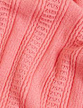 Pointelle Frill Detail Jumper with Wool