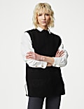 Cable Knitted Vest with Wool