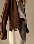 Pure Cotton Fringed Cardigan